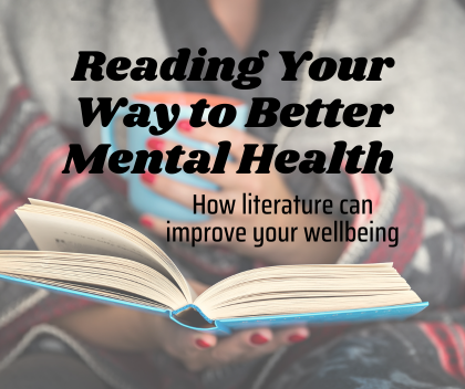 Reading Your Way to Better Mental Health: How literature can improve your wellbeing, a women sits reading with a coffee in hand